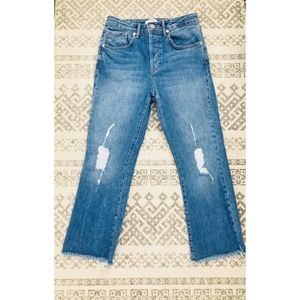 Forever 21 Cropped Kick Flare Jeans